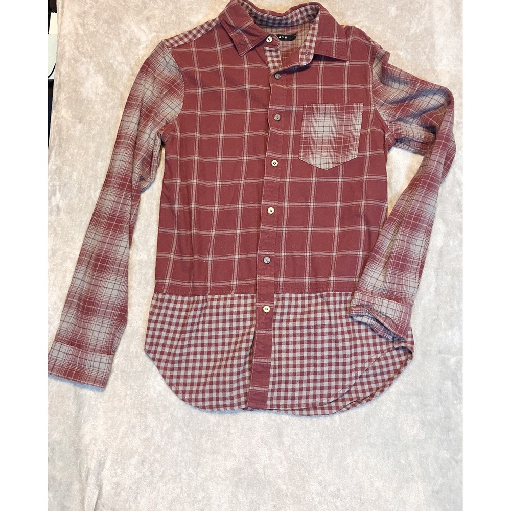 Edgar + Ash Mens Flannel Burgundy S Vest style soft cozy‎